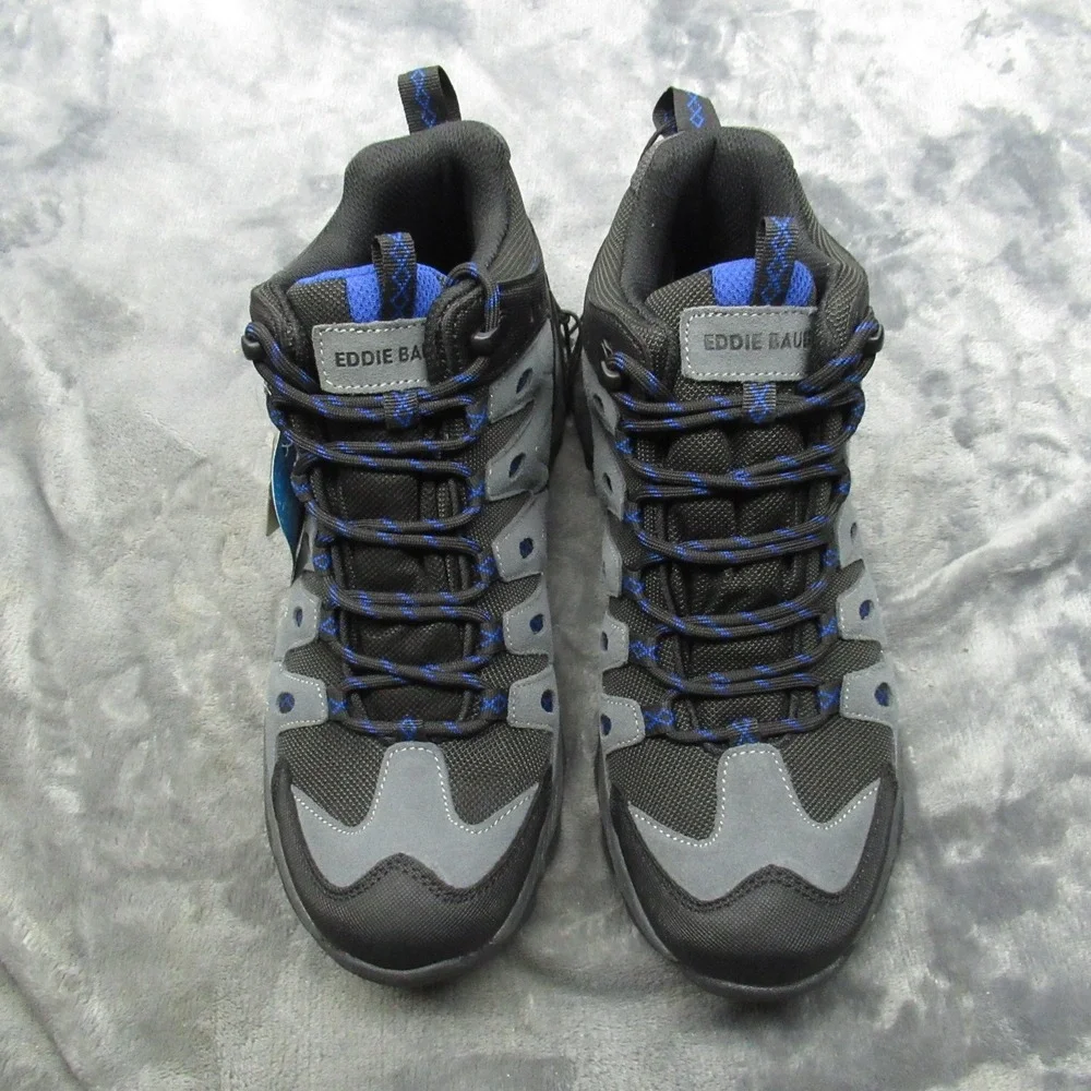 Eddie Bauer Men Boots 8.5M Gray Maple‎ Ridge Waterproof Hike Trail Lace Camp NEW